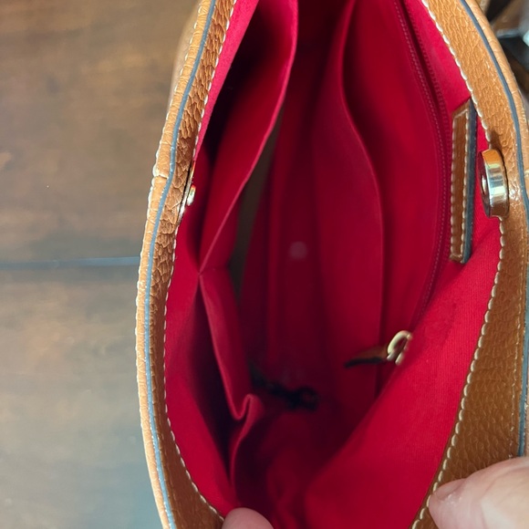 Dooney crossbody purse in a camel color - Picture 7 of 13